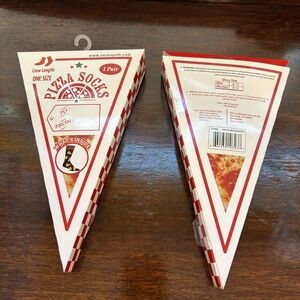 Pizza Socks in Red and White Packaging Sockopath NIB 2 Boxes 2 Pair